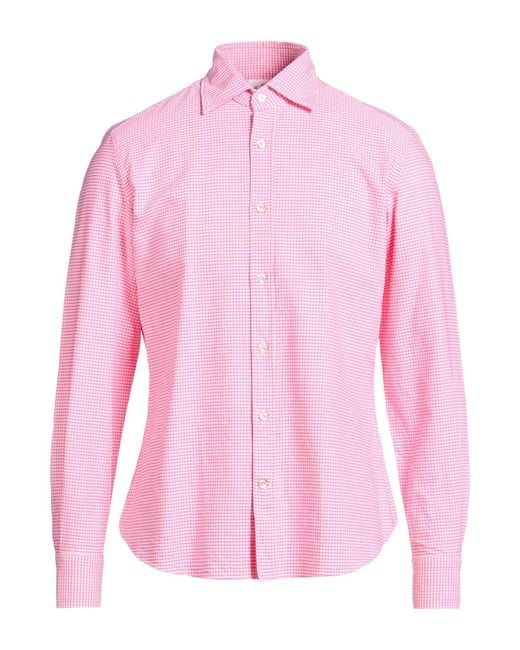 Giannetto Portofino Pink Shirt Cotton for men