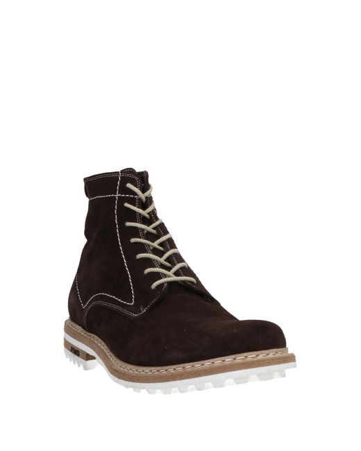 JP/DAVID Brown Dark Ankle Boots Soft Leather for men