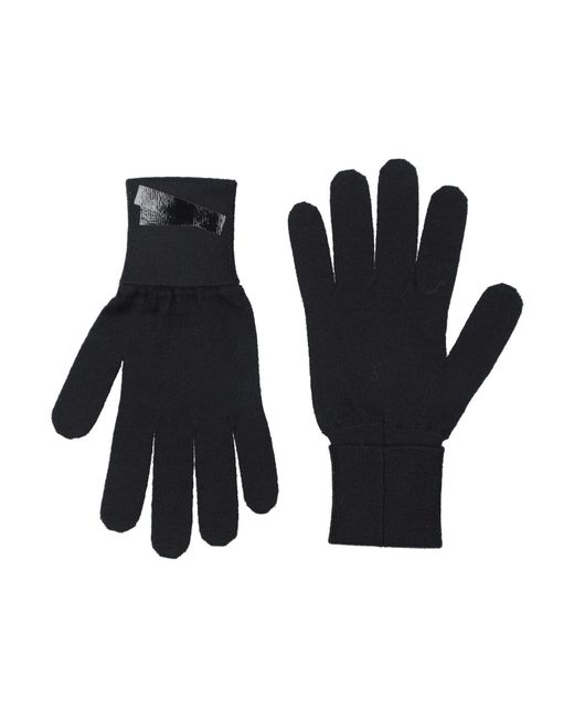 MM6 by Maison Margiela Black Gloves Wool, Polyamide
