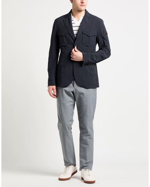 Peuterey Blue Midnight Blazer Polyamide, Elastane for men