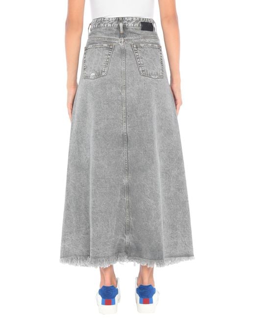 DIESEL Denim Skirt in Grey (Gray) Lyst