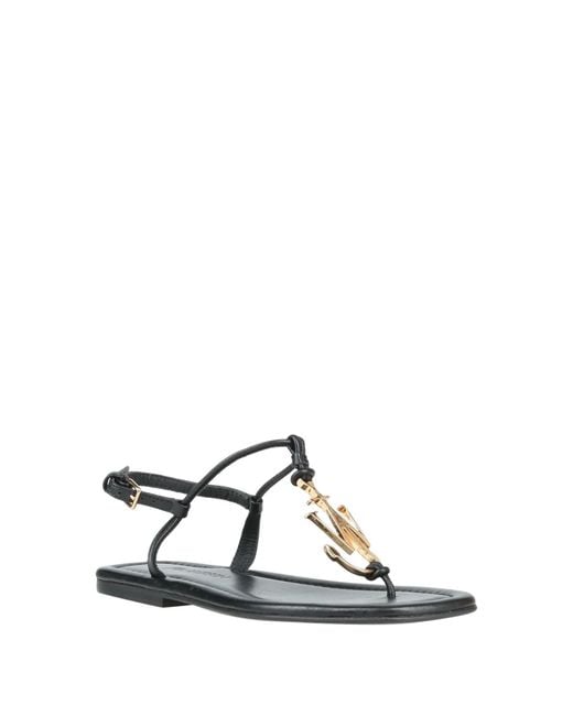 J.W. Anderson Black Thong Sandal