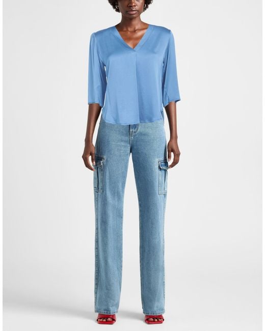 Manila Grace Blue Top Viscose, Elastane
