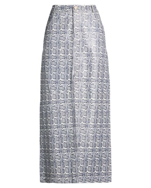 Desa Nineteenseventytwo Gray Maxi Skirt Leather