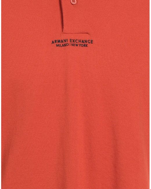 Armani Exchange Red Polo Shirt for men