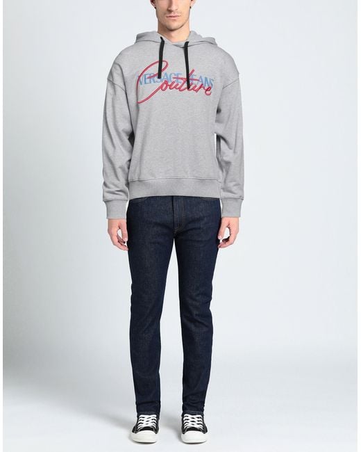 Versace Jeans Couture Gray Sweatshirt Cotton, Elastane for men