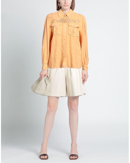 Alberta Ferretti Orange Shirt