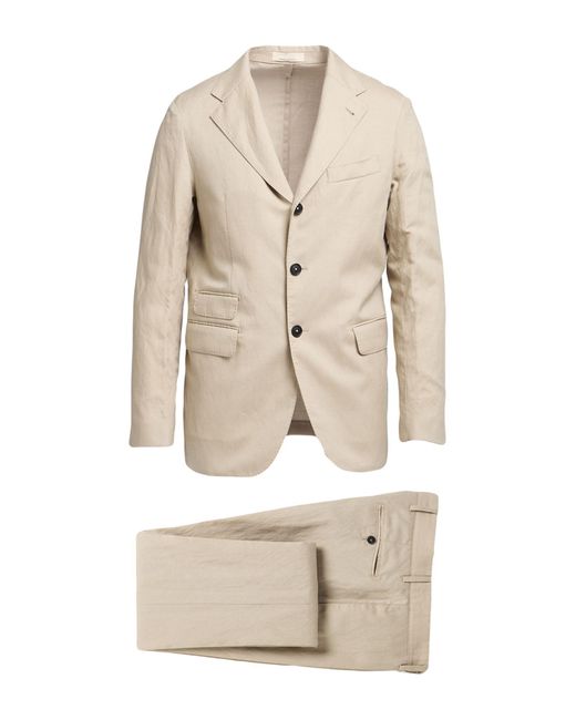 Massimo Alba Natural Suit Wool, Linen for men