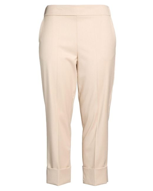 GIULIA MATILDA Natural Pants Polyester, Viscose, Elastane