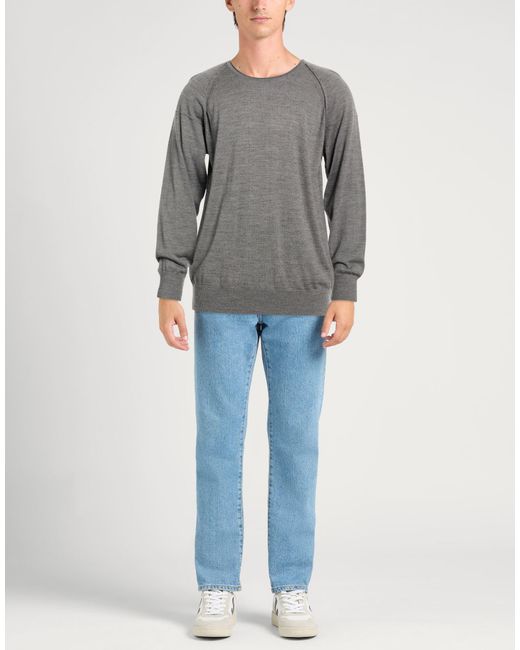 Officina 36 Gray Sweater Acrylic, Wool for men