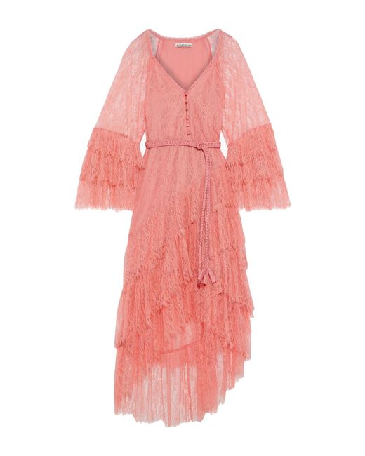Alice + Olivia Pink Midi Dress