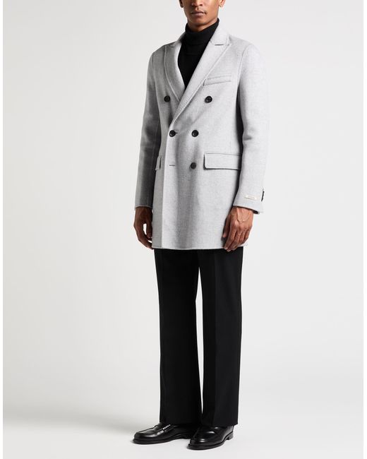 Paltò Gray Light Coat Wool, Nylon for men