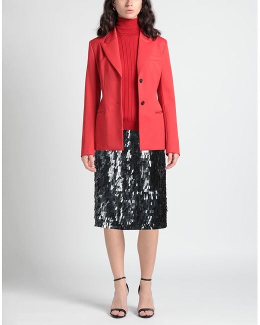Pinko Black Midi Skirt Polyester