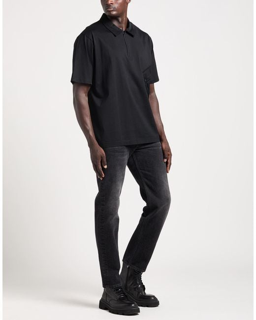 C P Company Black Polo Shirt for men