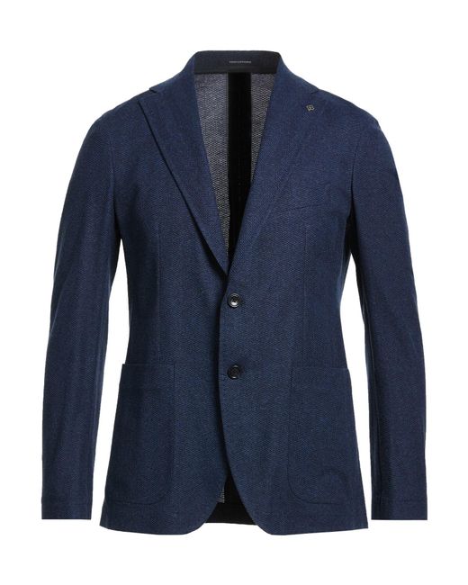 Tagliatore Blue Blazer Cotton for men