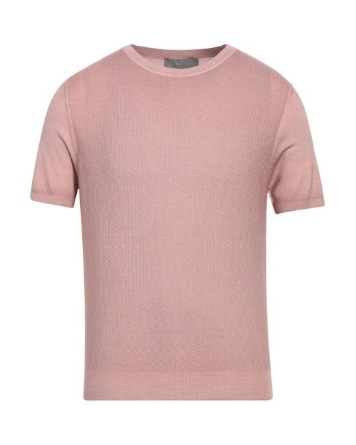 Canali Pink Pastel Sweater Wool, Silk for men