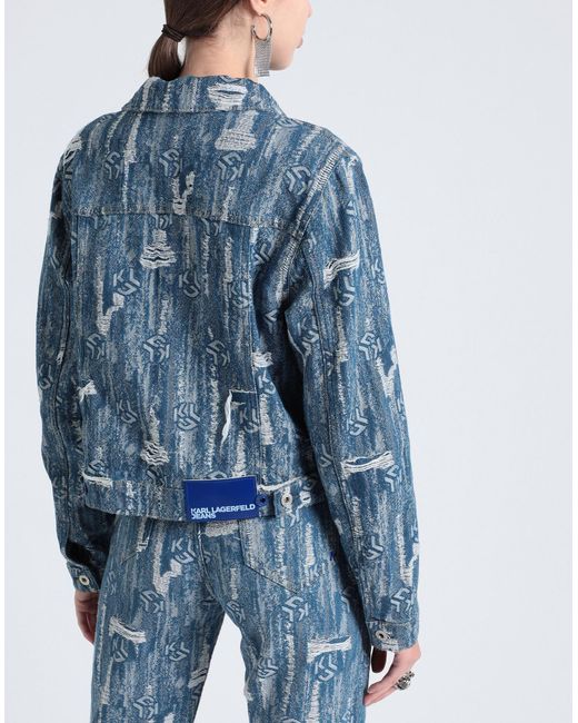 Karl Lagerfeld Blue Denim Outerwear
