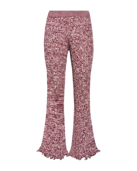 Rabanne Red Pants Viscose, Polyester