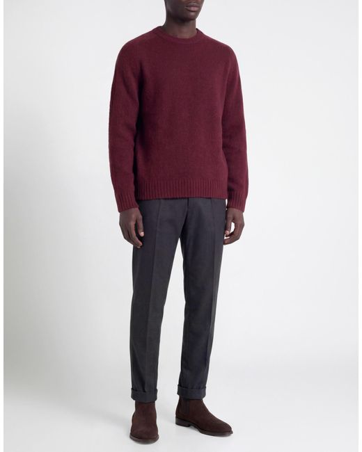 FILIPPO DE LAURENTIIS Red Burgundy Sweater Alpaca Wool, Merino Wool, Polyamide for men