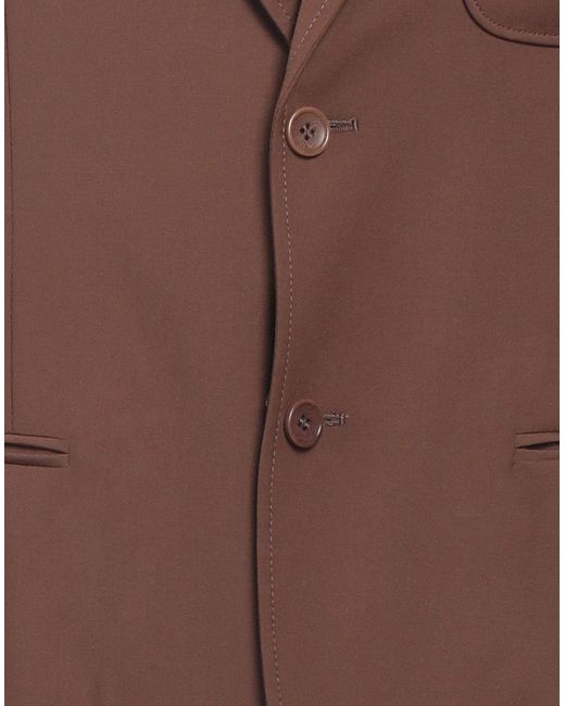 Daniele Alessandrini Brown Blazer Polyester, Viscose, Elastane for men