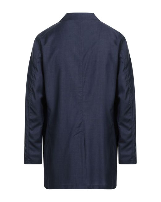 Canali Blue Overcoat & Trench Coat for men