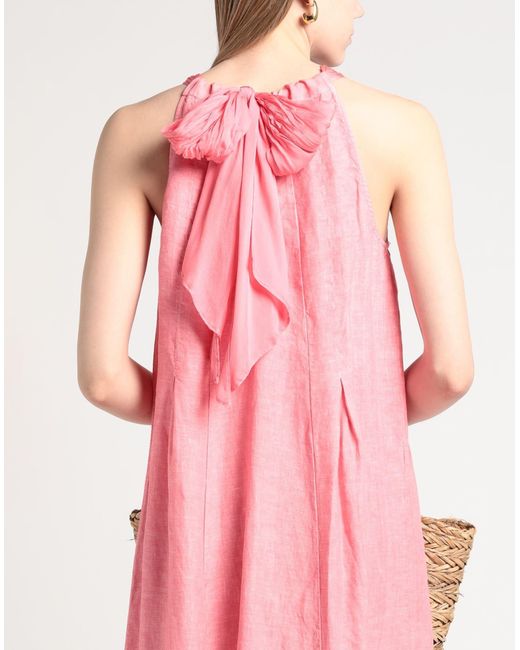 120% Lino Pink Maxi-Kleid