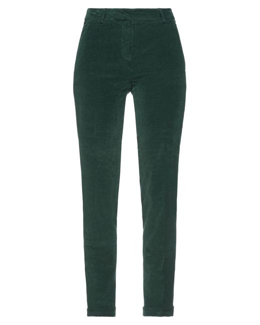 Incotex Green Dark Pants Cotton, Elastane
