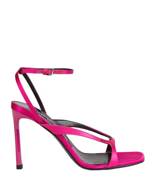Sergio Rossi Pink Sandals Textile Fibers