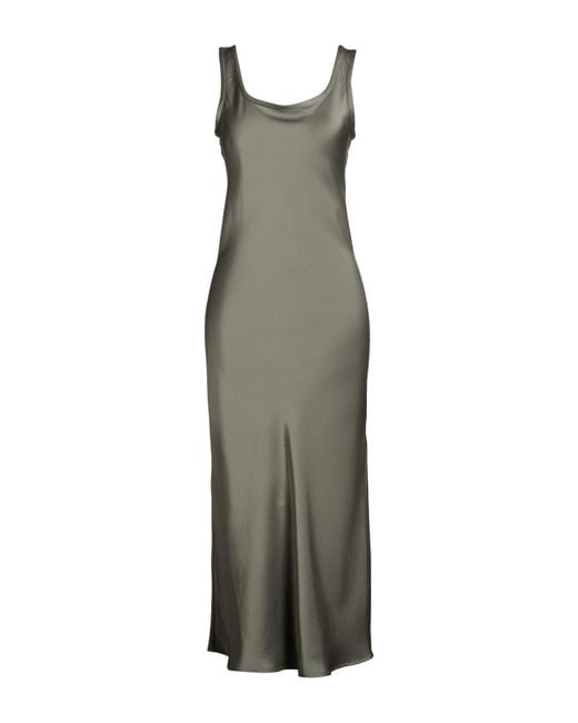 Marella Green Monochrome Maxi Dress Acetate, Polyester