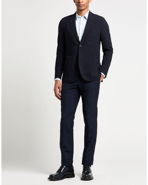 Moorer Blue Blazer Virgin Wool, Elastane for men