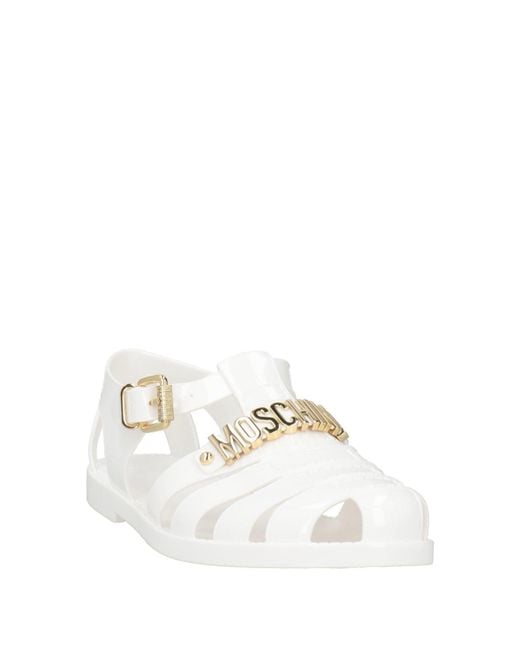 Moschino White Sandals Rubber