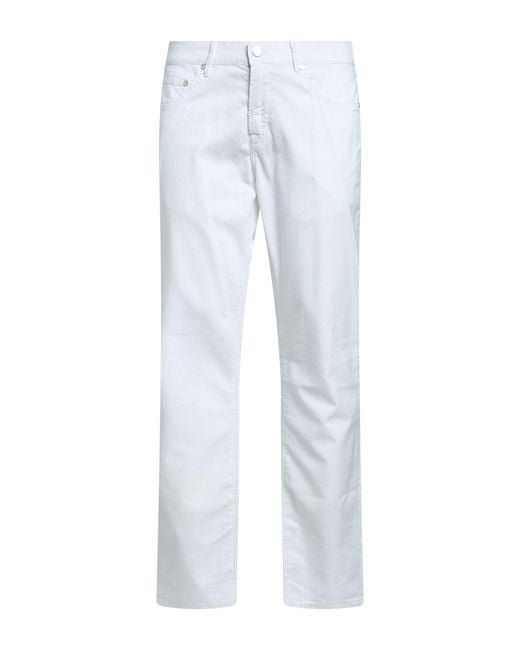 Baldessarini White Pants Cotton, Elastane for men