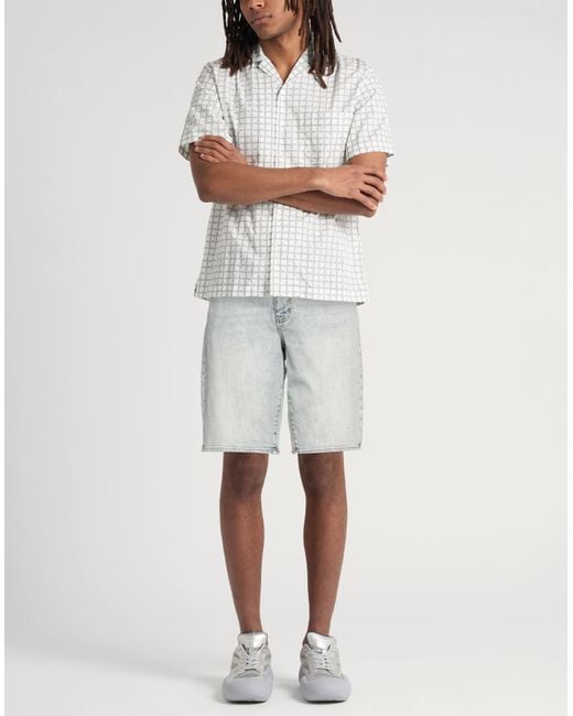 ARMANI EXCHANGE Gray Denim Shorts Cotton, Elastane for men