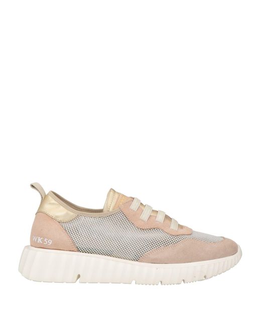 Pedro Miralles Natural Weekend Blush Sneakers Textile Fibers, Leather