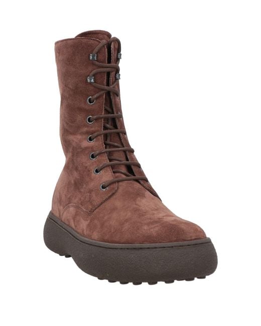 Tod's Brown Chocolate Ankle Boots Leather