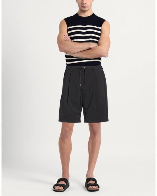 Montecore Black Beyond Time Shorts & Bermuda Shorts Polyester, Elastane for men