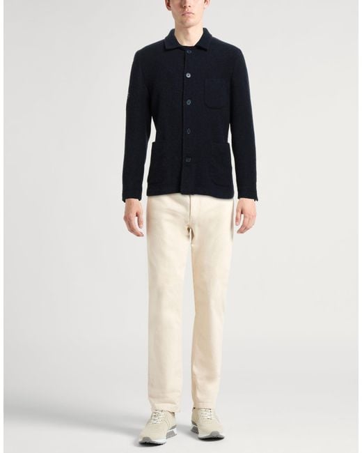 Santaniello Blue Midnight Shirt Wool, Polyamide, Elastane for men
