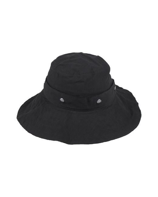 Isabel Benenato Black Hat Cotton, Linen