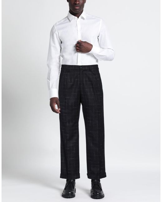 Daniele Alessandrini Blue Midnight Pants Wool, Polyester, Polyamide, Cotton for men