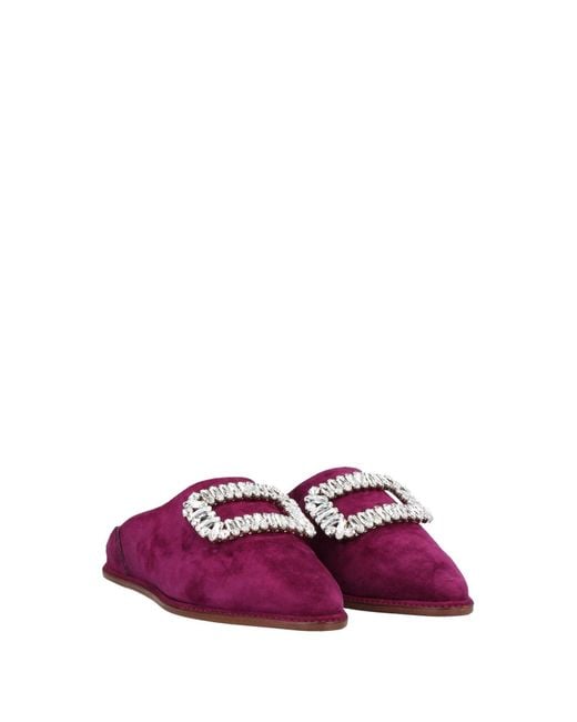 Roger Vivier Purple Mules & Clogs