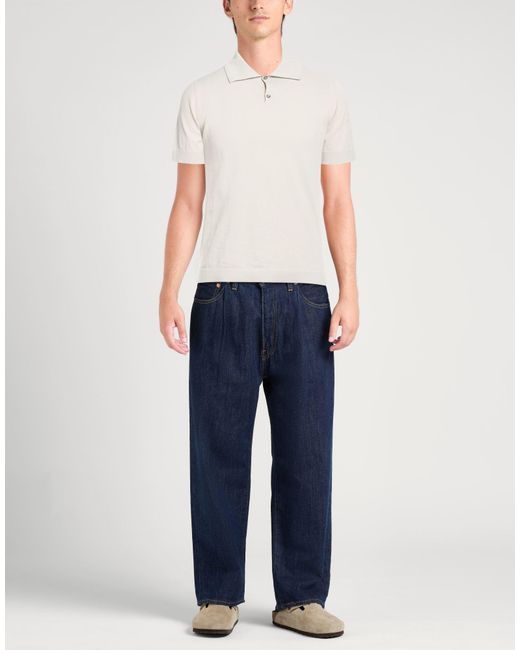 Alpha Studio White Light Polo Shirt Cotton, Polyester for men