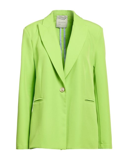 Guess Green Blazer Polyester, Elastane