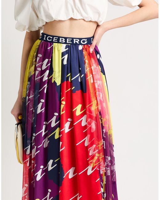 Iceberg White Midi Skirt Polyester