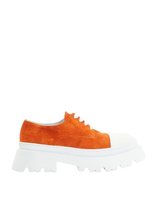 8 by YOOX Orange Lace-up Shoes