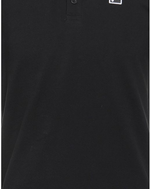 Fila Black Polo Shirt Cotton for men