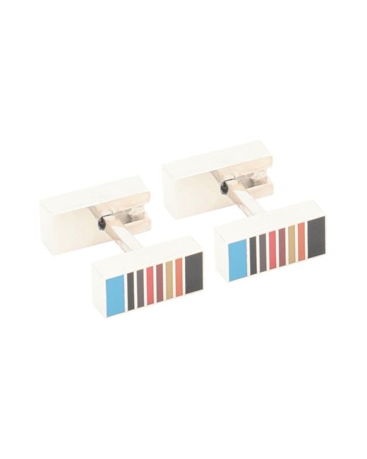 Paul Smith White Cufflinks And Tie Clips for men