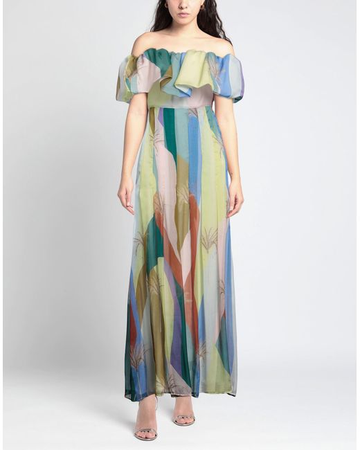 Raquel Diniz Blue Maxi-Kleid