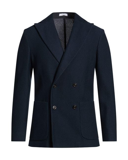 Boglioli Blue Blazer Cotton for men