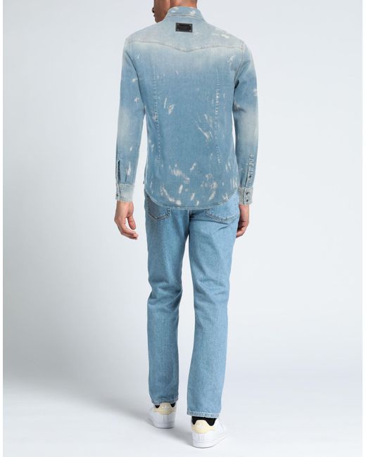 Dolce & Gabbana Blue Denim Shirt for men