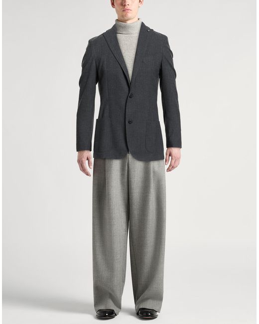 Barbati Blue Blazer Polyester, Viscose, Wool, Elastane for men